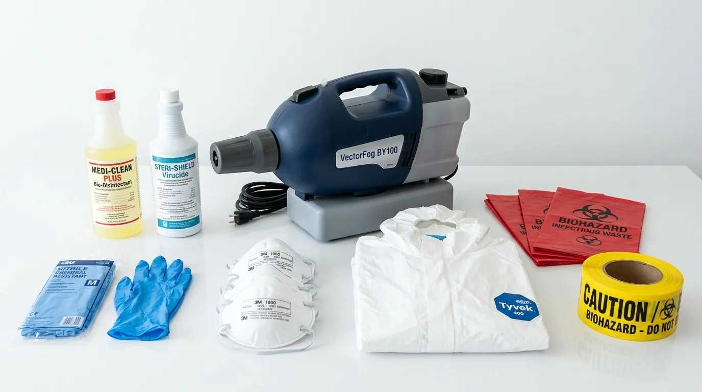 Professional biohazard remediation crew working in Rockport